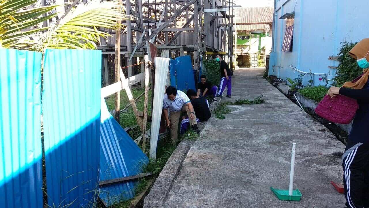 Peringati Hari Sampah Nasional Tahun 2021 Dan Ulang Tahun Kota Sanggau Ke 405,BNNK Sanggau Gelar Kerja Bhakti Peringati Hari Sampah Nasional Tahun 2021,BNNK Sanggau Gelar Kerja Bhakti