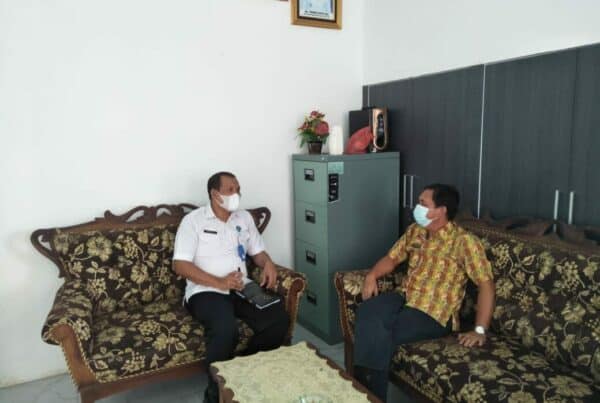 Koordinasi dengan Kepala Kesbangpol Linmas Kabupaten Sanggau