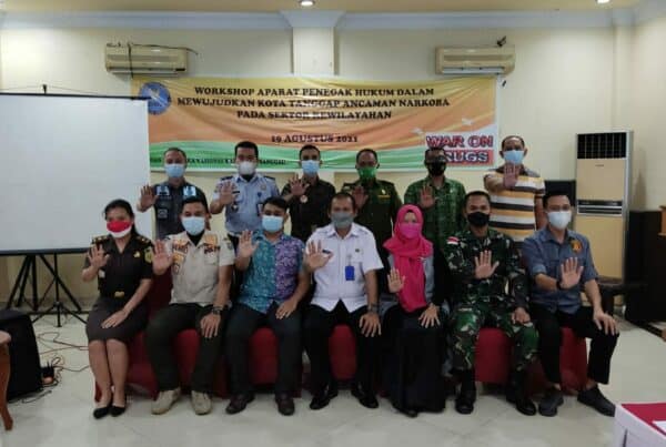 BNNK SANGGAU GELAR WORKSHOP APARAT PENEGAK HUKUM DALAM MEWUJUDKAN KOTA TANGGAP ANCAMAN NARKOBA PADA SEKTOR KEWILAYAHAN.