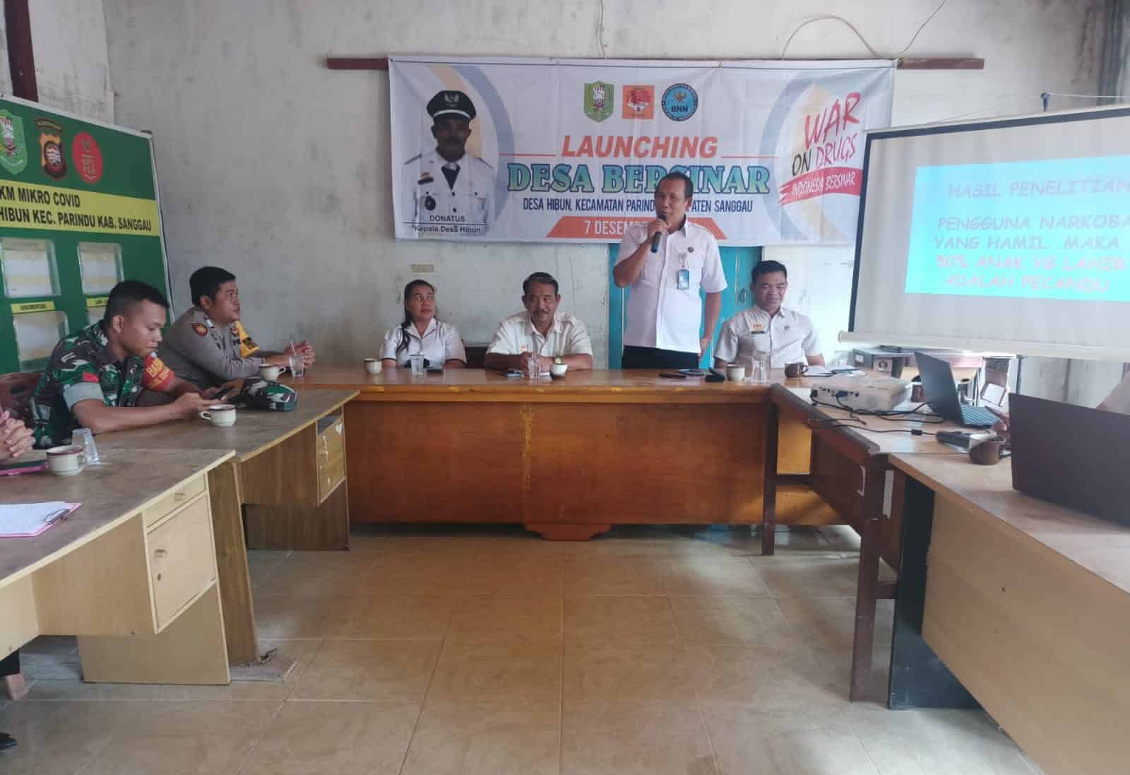 Launching Desa Bersinar di Desa Hibun Kecamatan Parindu.