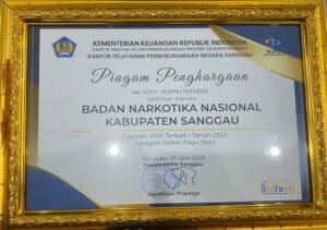 BNN Kabupaten Sanggau Menerima 3 Penghargaan dari KPPN Sanggau
