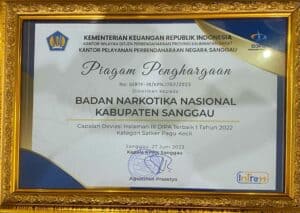 BNN Kabupaten Sanggau Menerima 3 Penghargaan dari KPPN Sanggau