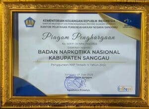 BNN Kabupaten Sanggau Menerima 3 Penghargaan dari KPPN Sanggau